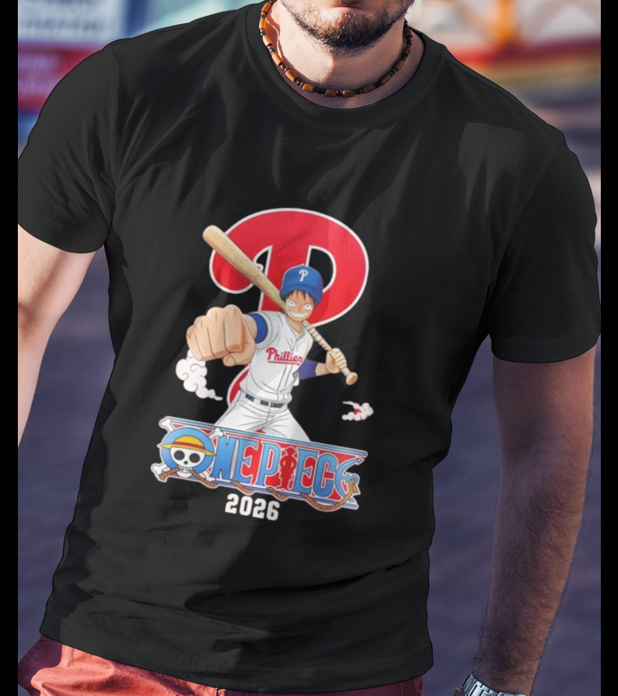 Philadelphia Phillies One Piece Crossover 2026 T-Shirt