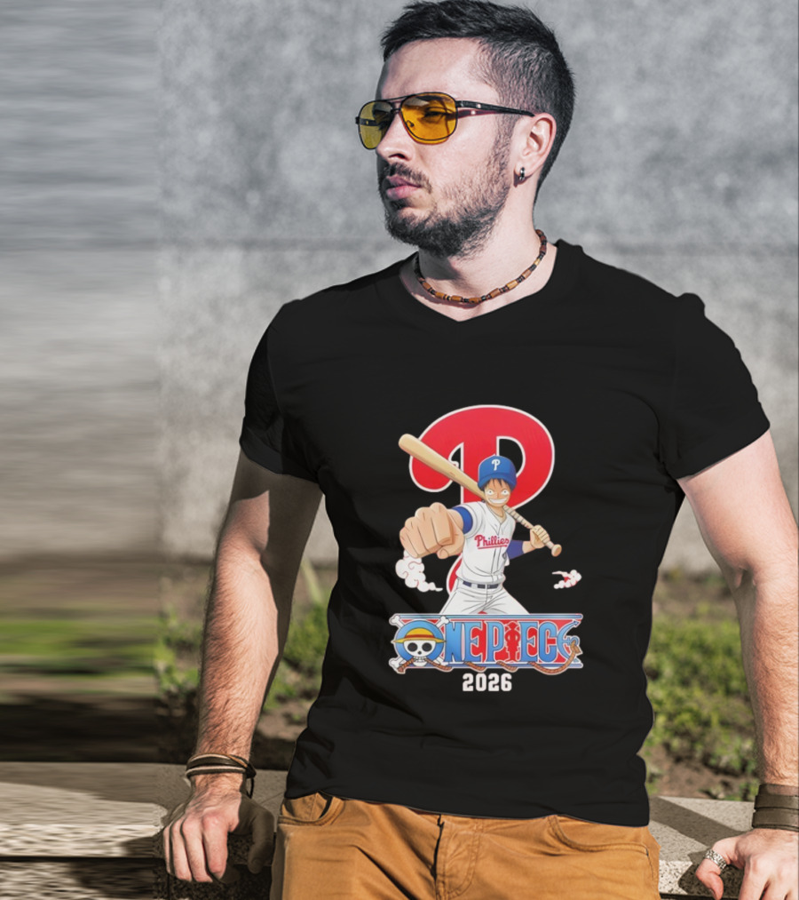 Philadelphia Phillies One Piece Crossover 2026 T-Shirt