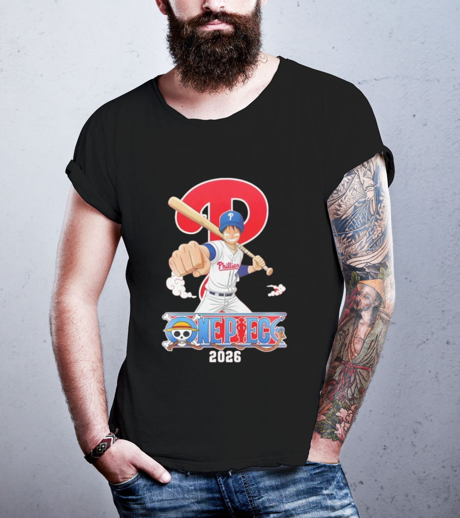 Philadelphia Phillies One Piece Crossover 2026 T-Shirt