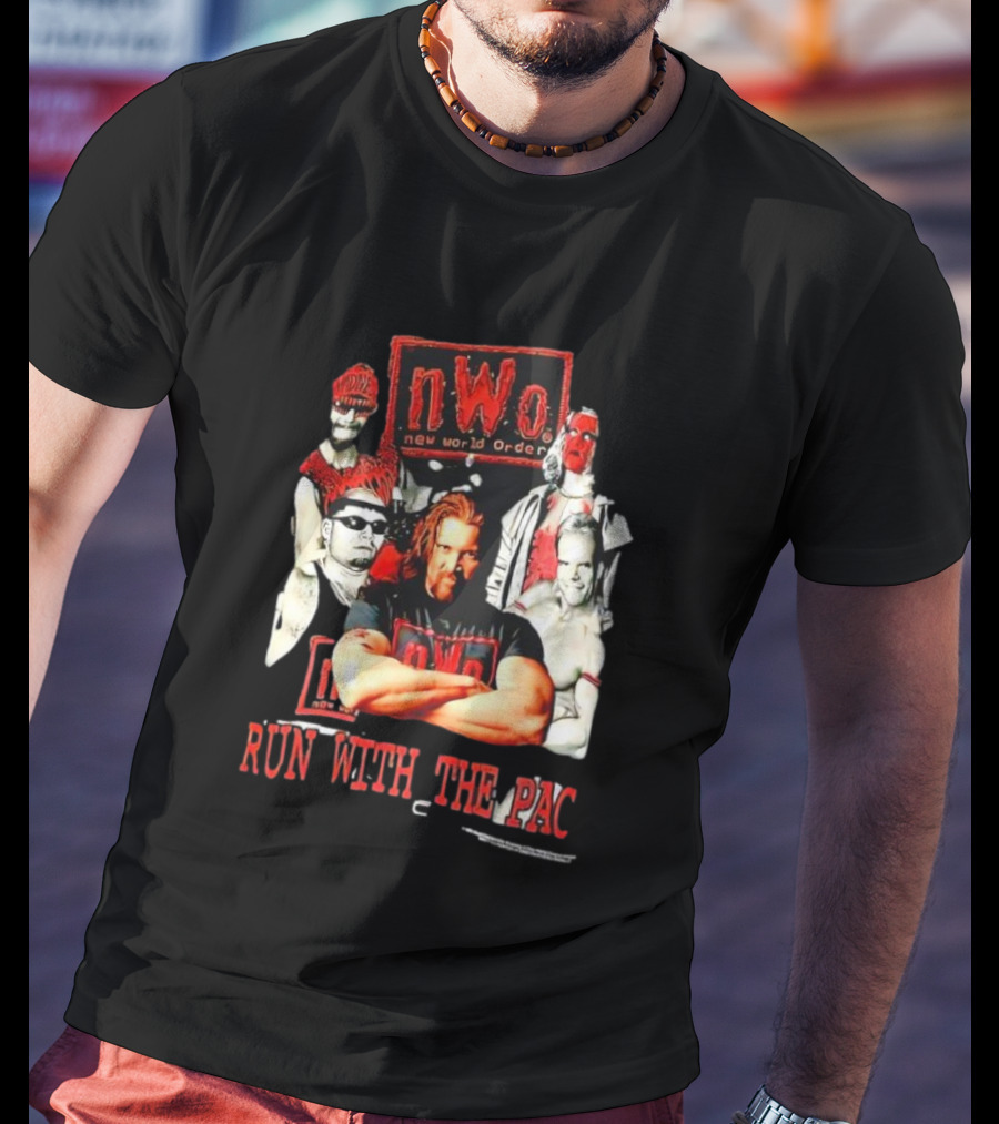 WCW NWo New World Order Wolfpac Run With The Pac T-Shirt