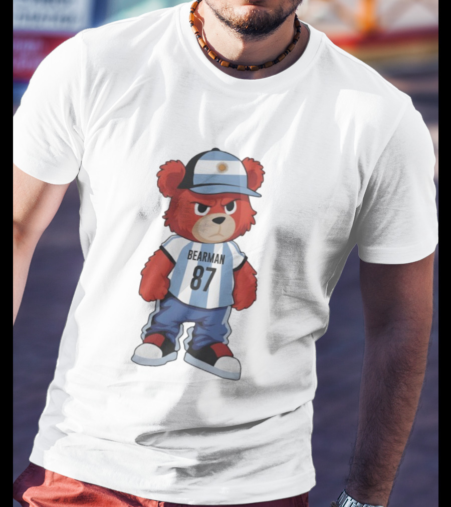 Bearman 87 Argentina Football Bear Oliver T-Shirt