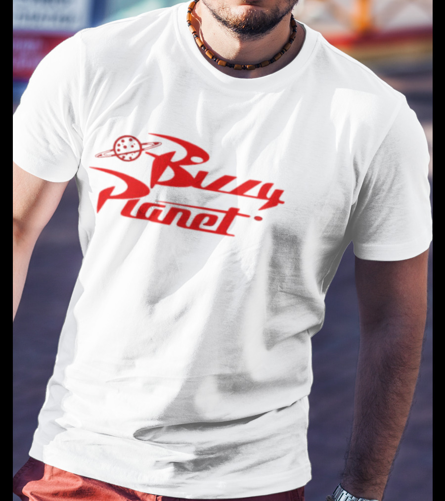 Buzzy Planet Red Saturn Emblem T-Shirt