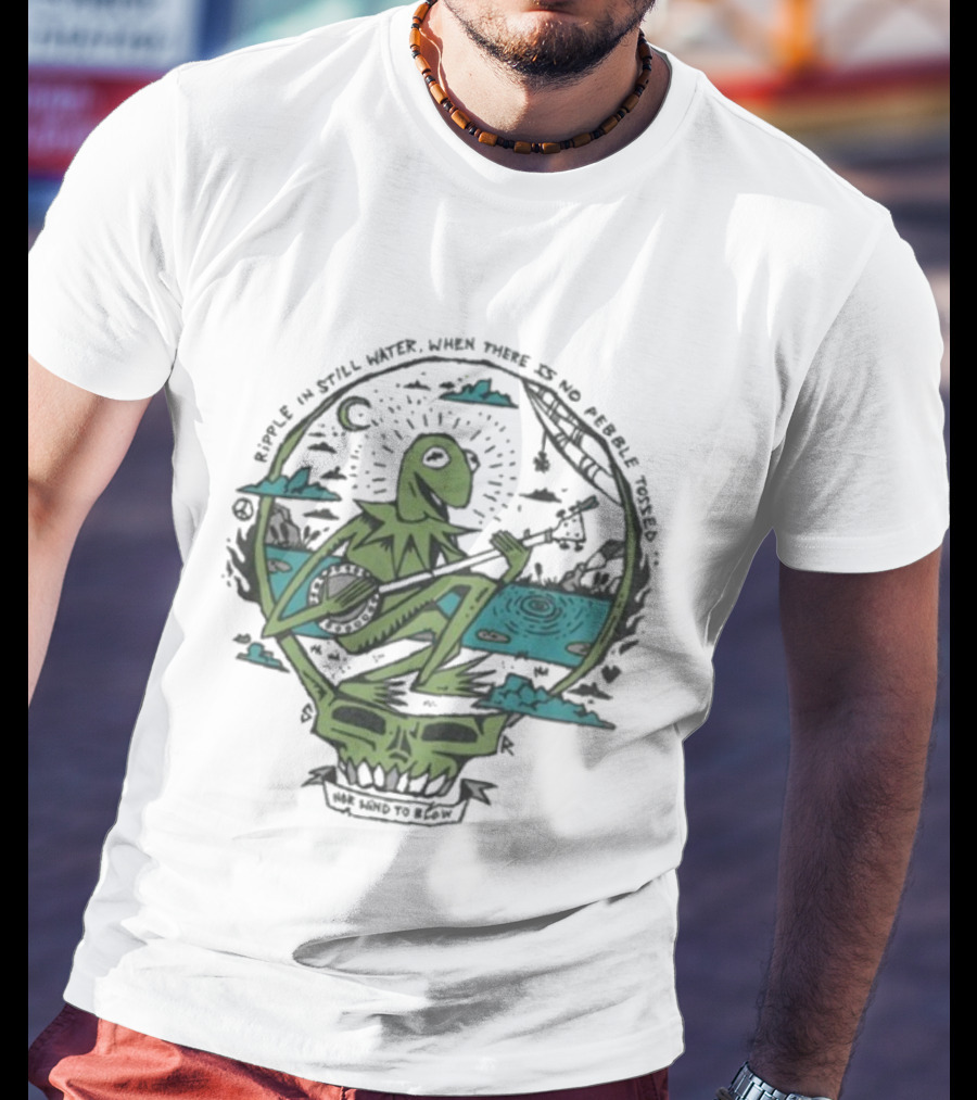 Frog The Kermit X Grateful Dead Ripple In Still Water When There Is No Ripple People Tossed Bango T-Shirt
