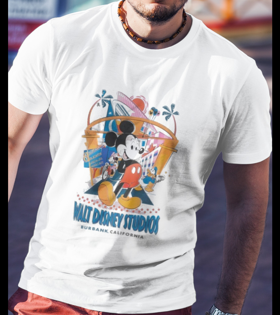Mickey Mouse And Friends Walt Disney Studios Burbank California Retro Animation Style T-Shirt