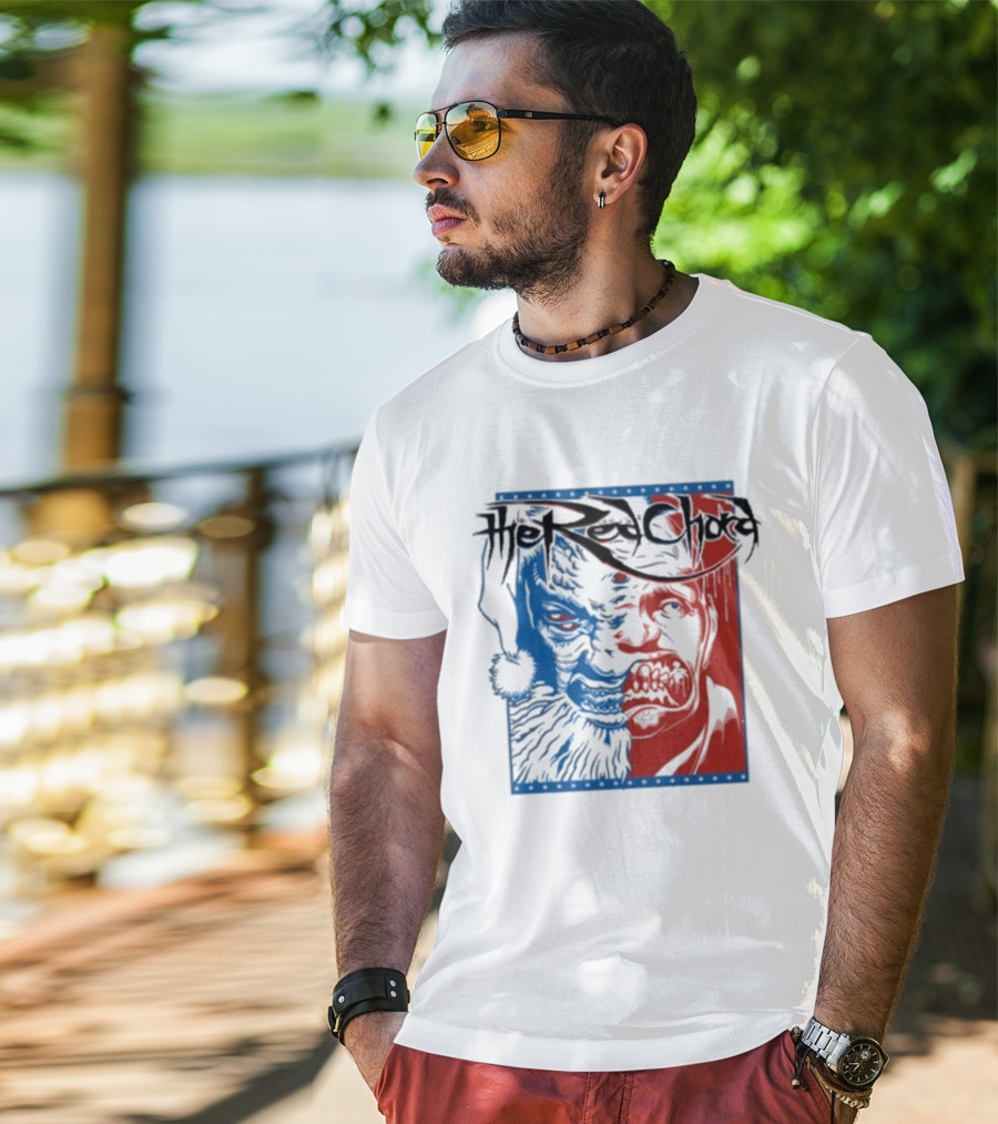 The Red Chord Split Face Blue And Red Duality Artwork T-Shirt