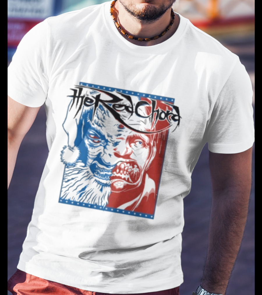 The Red Chord Split Face Blue And Red Duality Artwork T-Shirt
