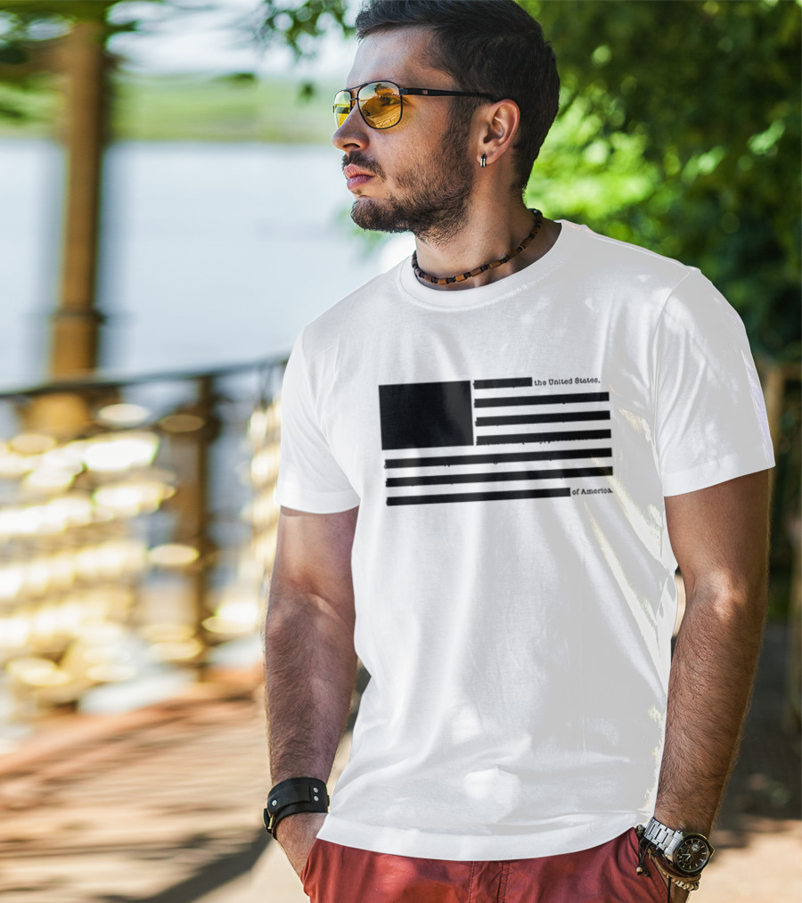 The United States Of America Black Flag Without Star Symbol T-Shirt
