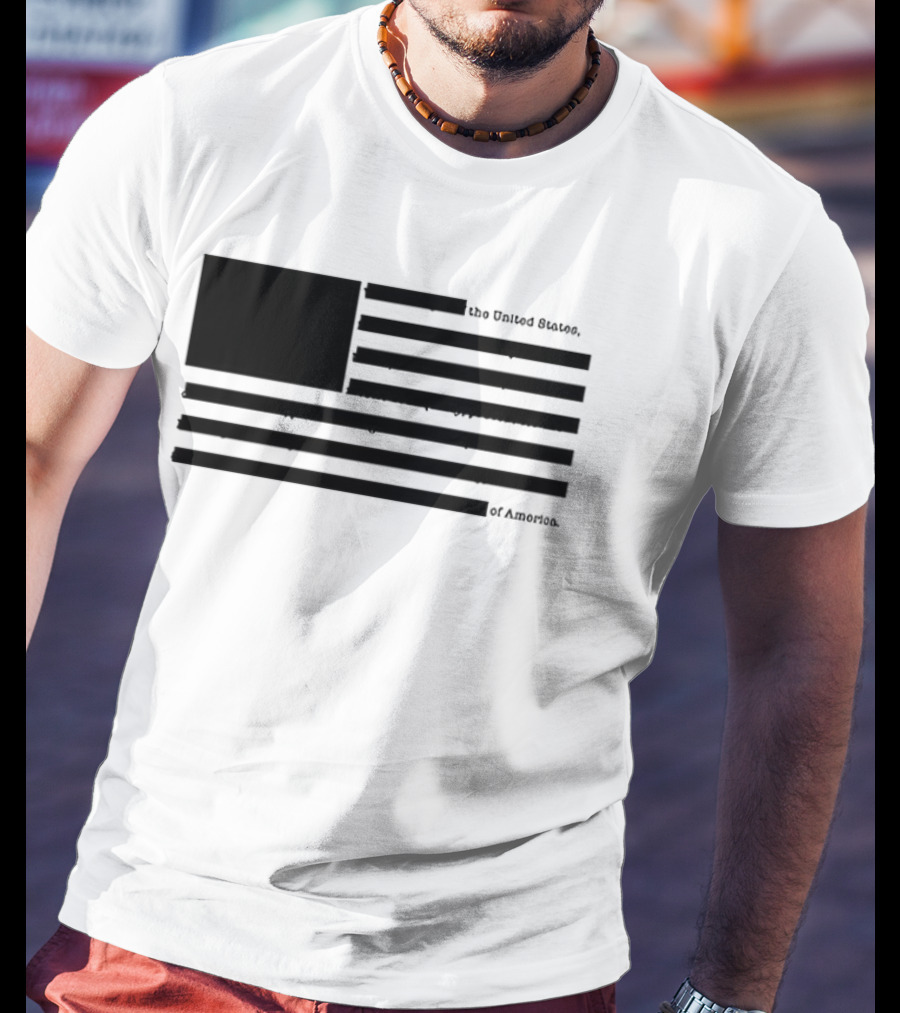 The United States Of America Black Flag Without Star Symbol T-Shirt