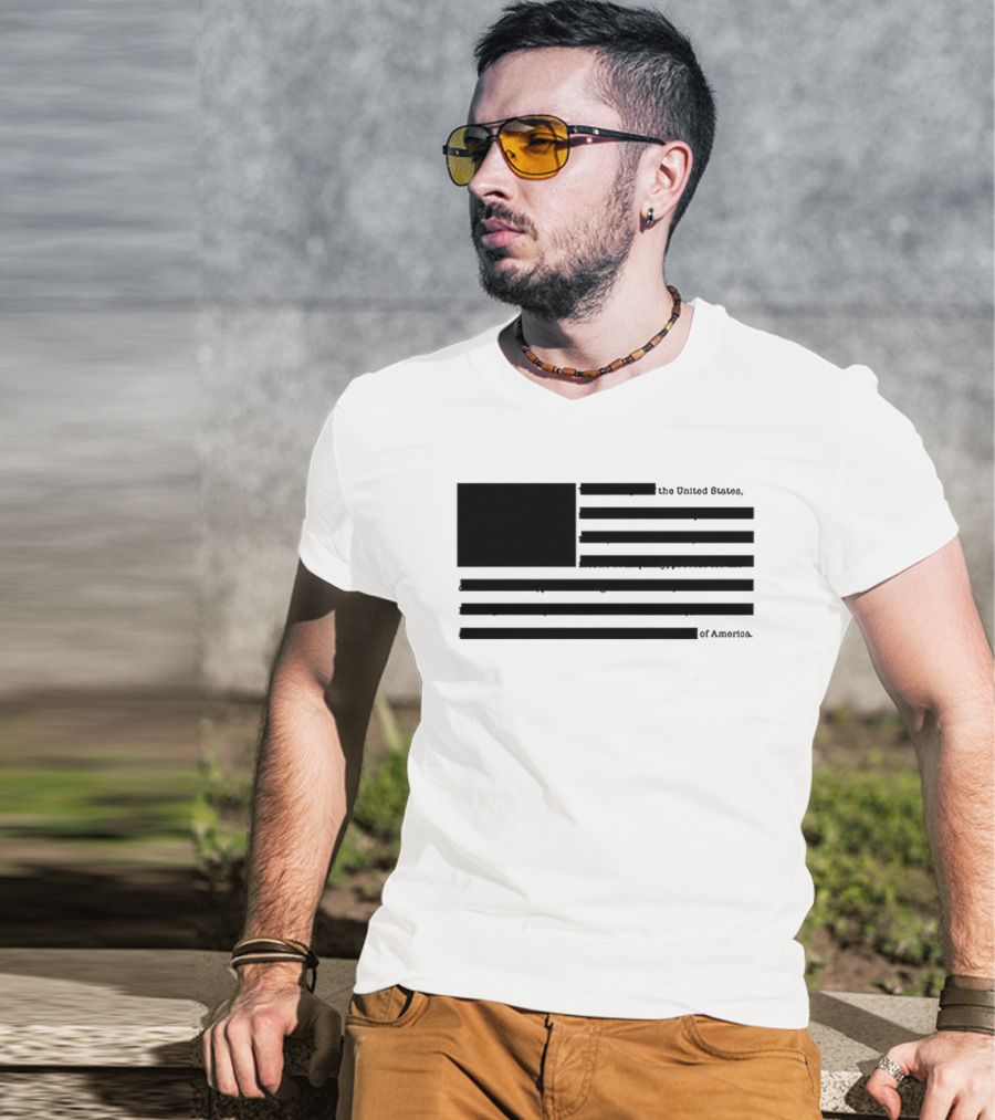 The United States Of America Black Flag Without Star Symbol T-Shirt