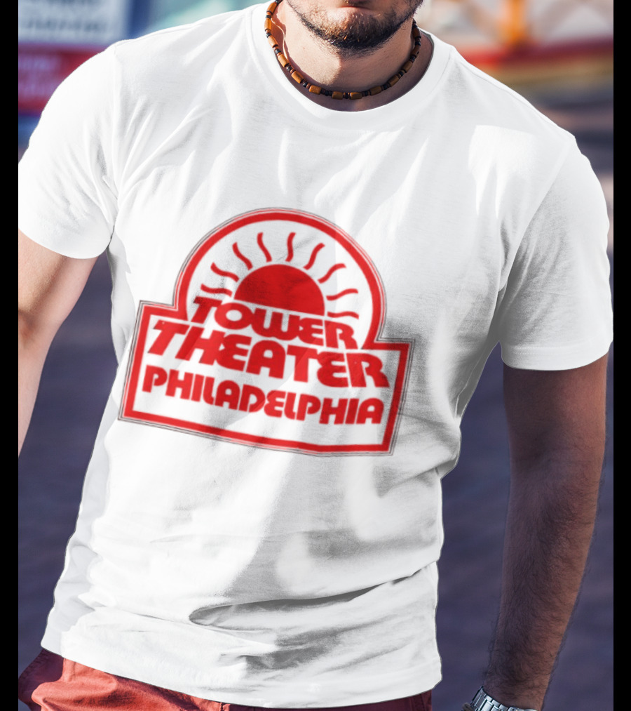 Tower Theater Philadelphia 1970s Midnight Sun Vintage Retro Style T-Shirt
