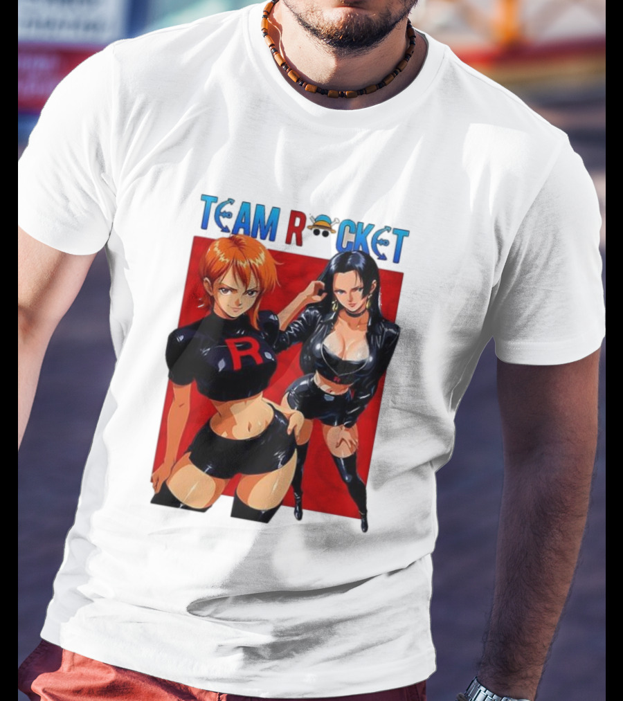 Team Rocket Nami Nico Robin Anime Crossover T-Shirt