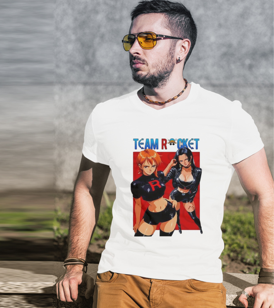 Team Rocket Nami Nico Robin Anime Crossover T-Shirt