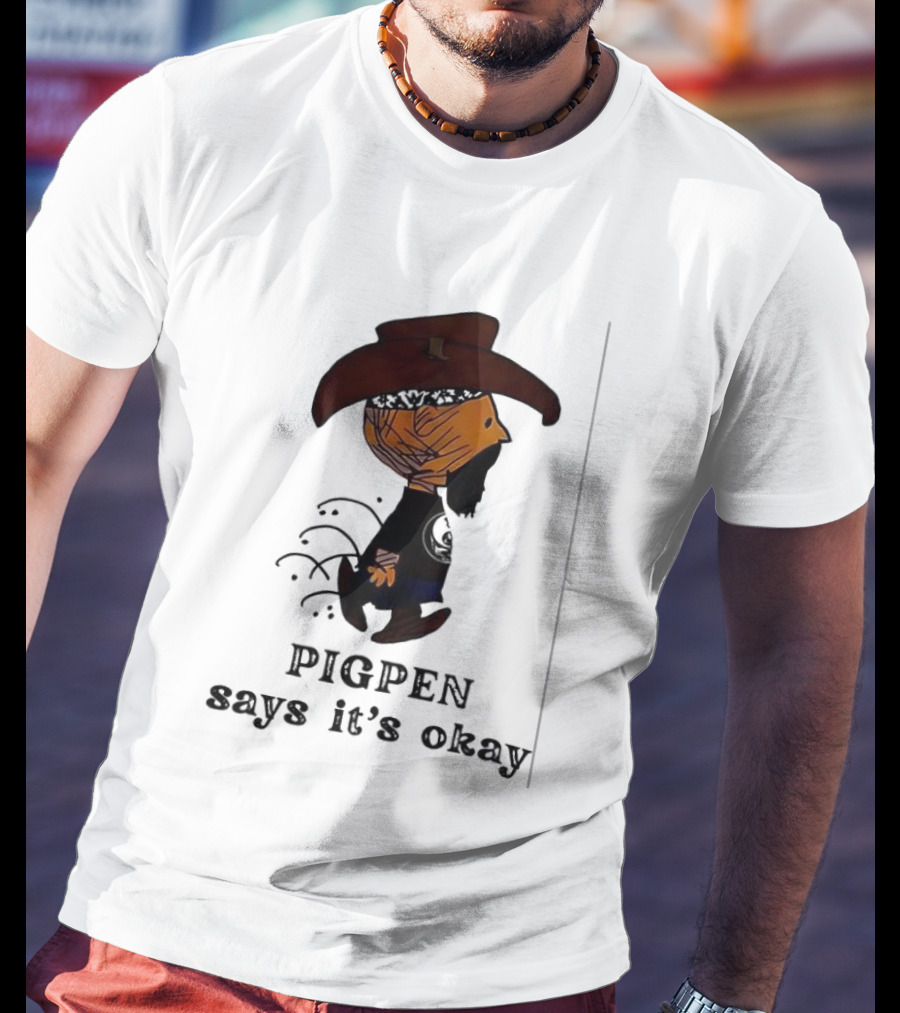 Peanuts Pigpen Says It's Okay Cowboy Hat Character T-Shirt