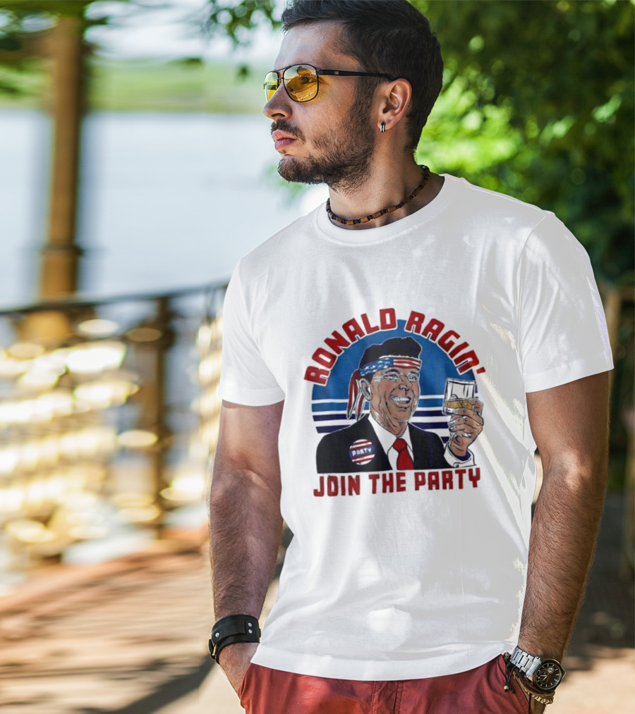 Ronald Ragin Join The Party President Retro Headband T-Shirt