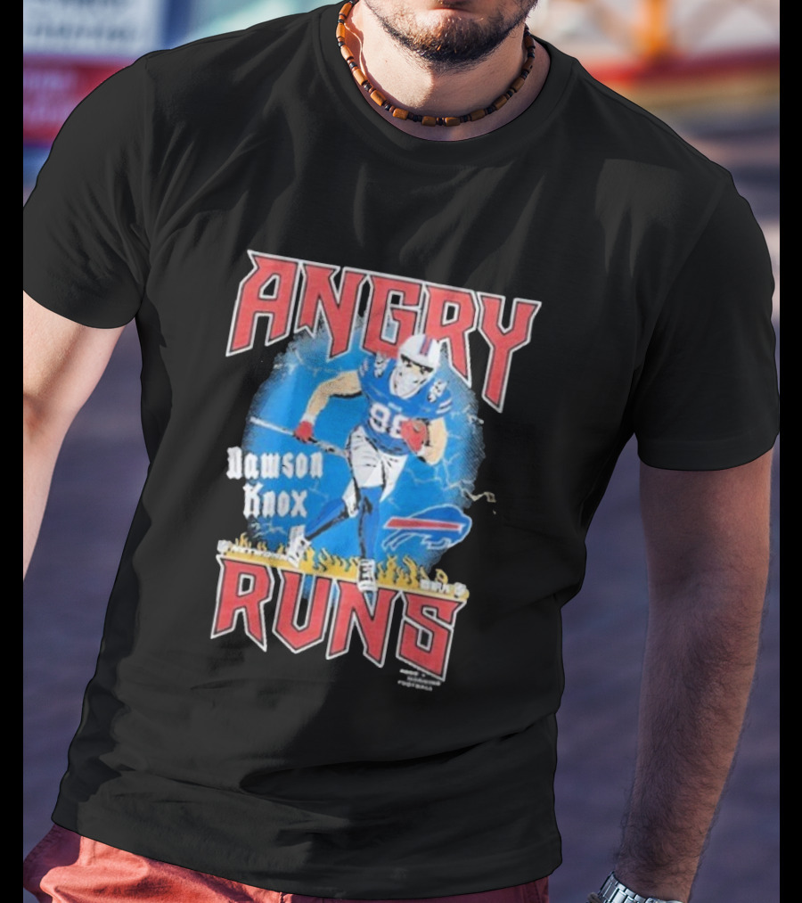 Buffalo Bills Angry Runs Dawson Knox NFL Network Good Morning Football T-Shirt