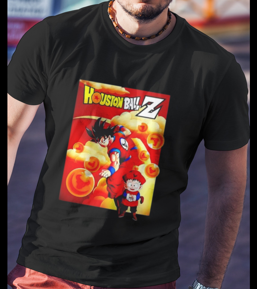 Houston Ball Z Dragon Ball Z Crossover NFL Houston Texans Collaboration T-Shirt