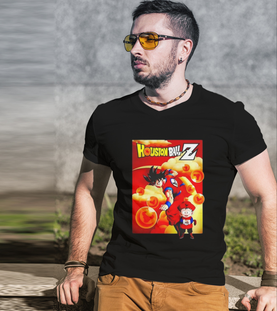 Houston Ball Z Dragon Ball Z Crossover NFL Houston Texans Collaboration T-Shirt