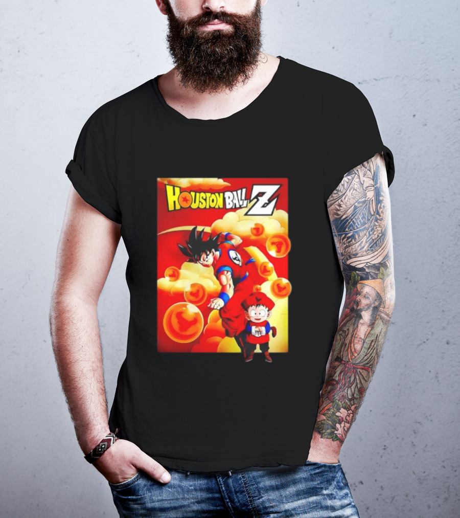 Houston Ball Z Dragon Ball Z Crossover NFL Houston Texans Collaboration T-Shirt