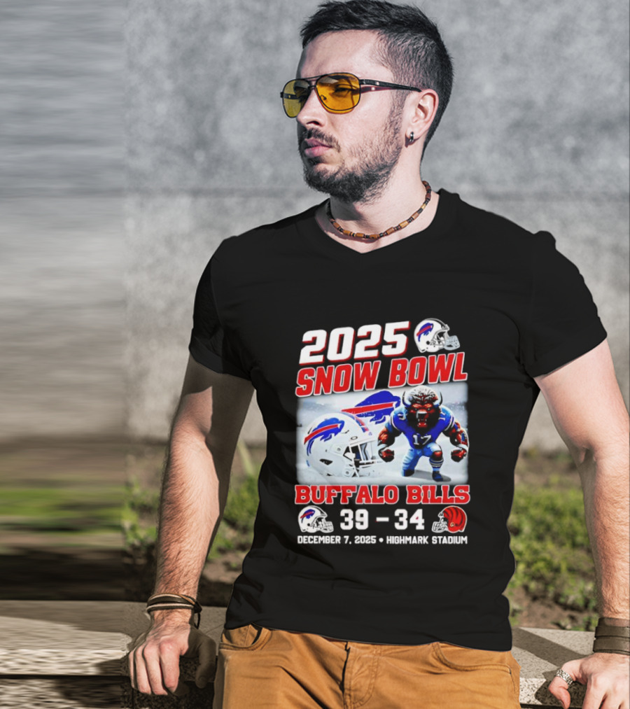 2025 Snow Bowl Buffalo Bills 39 34 Highlights Winnaar T-Shirt
