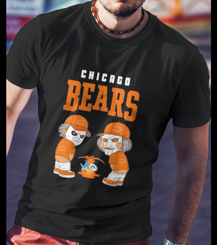 Chicago Bears Michael Myers Billy The Puppet Miami Dolphins Rivalry T-Shirt