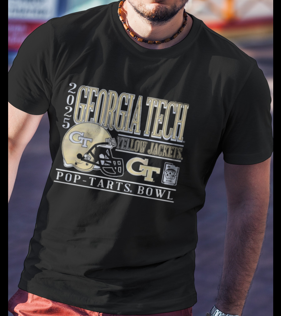 Georgia Tech Yellow Jackets 2025 Pop Tarts Bowl Helmet GT T-Shirt