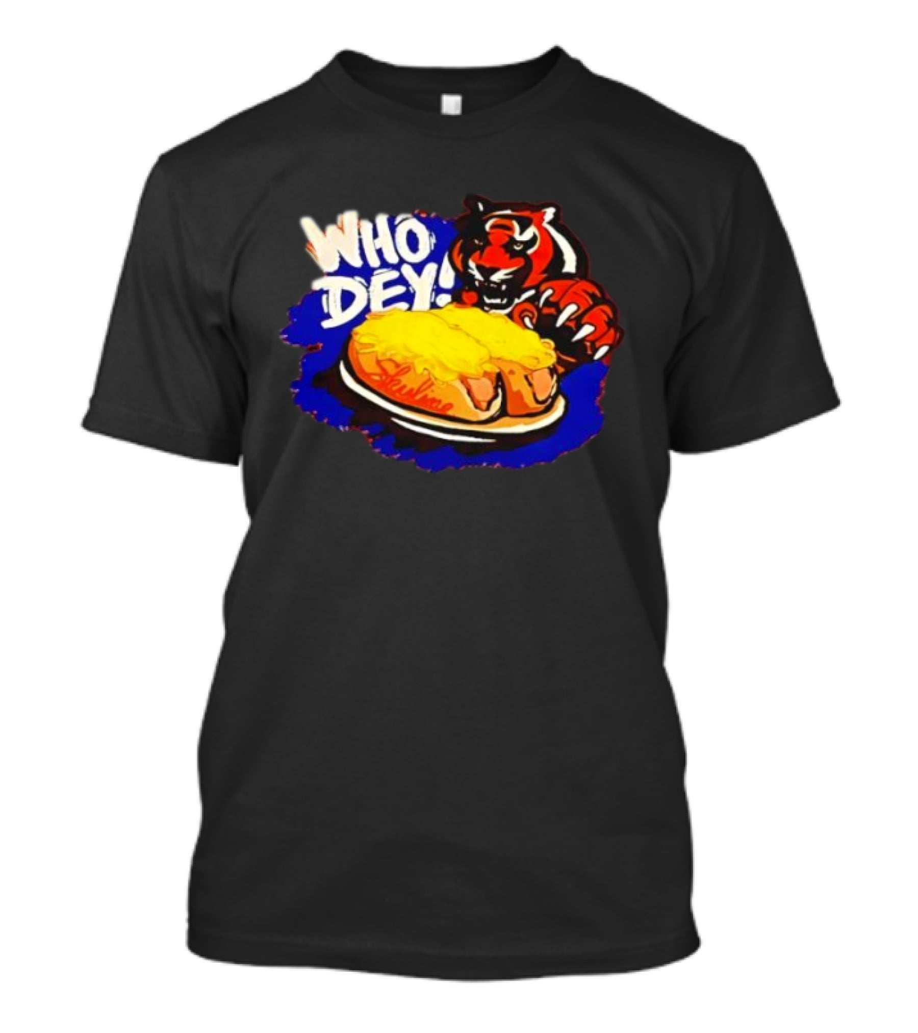Who Dey Cincinnati Bengals Skyline Chili Coneys Tiger T-Shirt