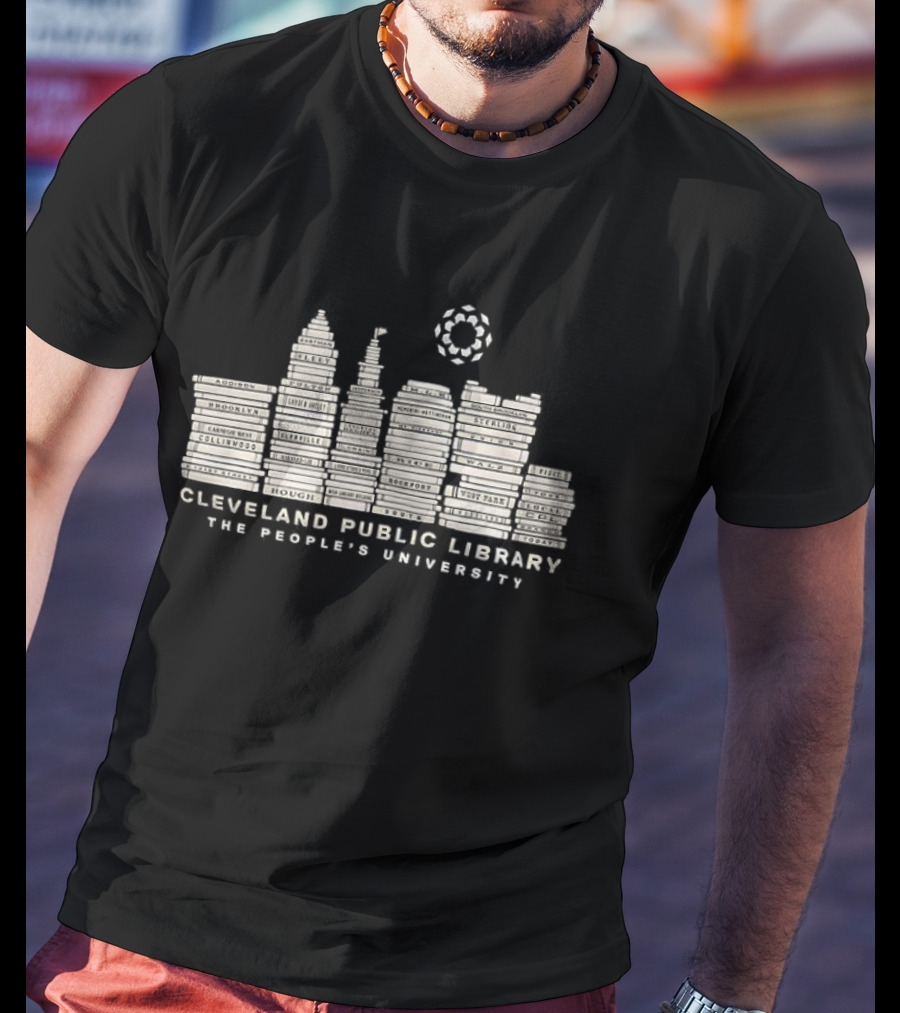 Cleveland Public Library The People's University Skyline Books T-Shirt