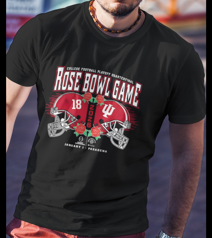 College Football Playoff Quarterfinal Rose Bowl Game Indiana Hoosiers Vs Alabama Crimson Tide January 1 Pasadena T-Shirt