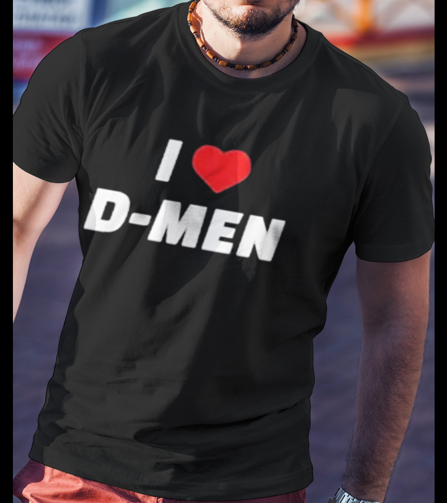 I Love D Men Heart T-Shirt