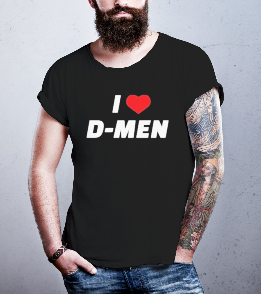 I Love D Men Heart T-Shirt