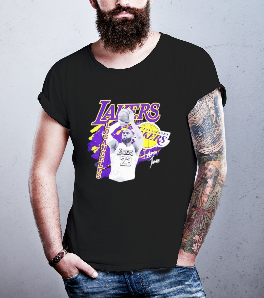 Los Angeles Lakers LeBron James 23 Basketball NBA Team T-Shirt