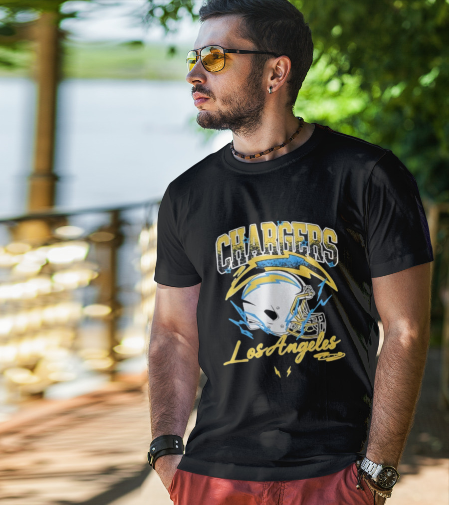 Los Angeles Chargers Lightning Helmet Sry Not Sry T-Shirt