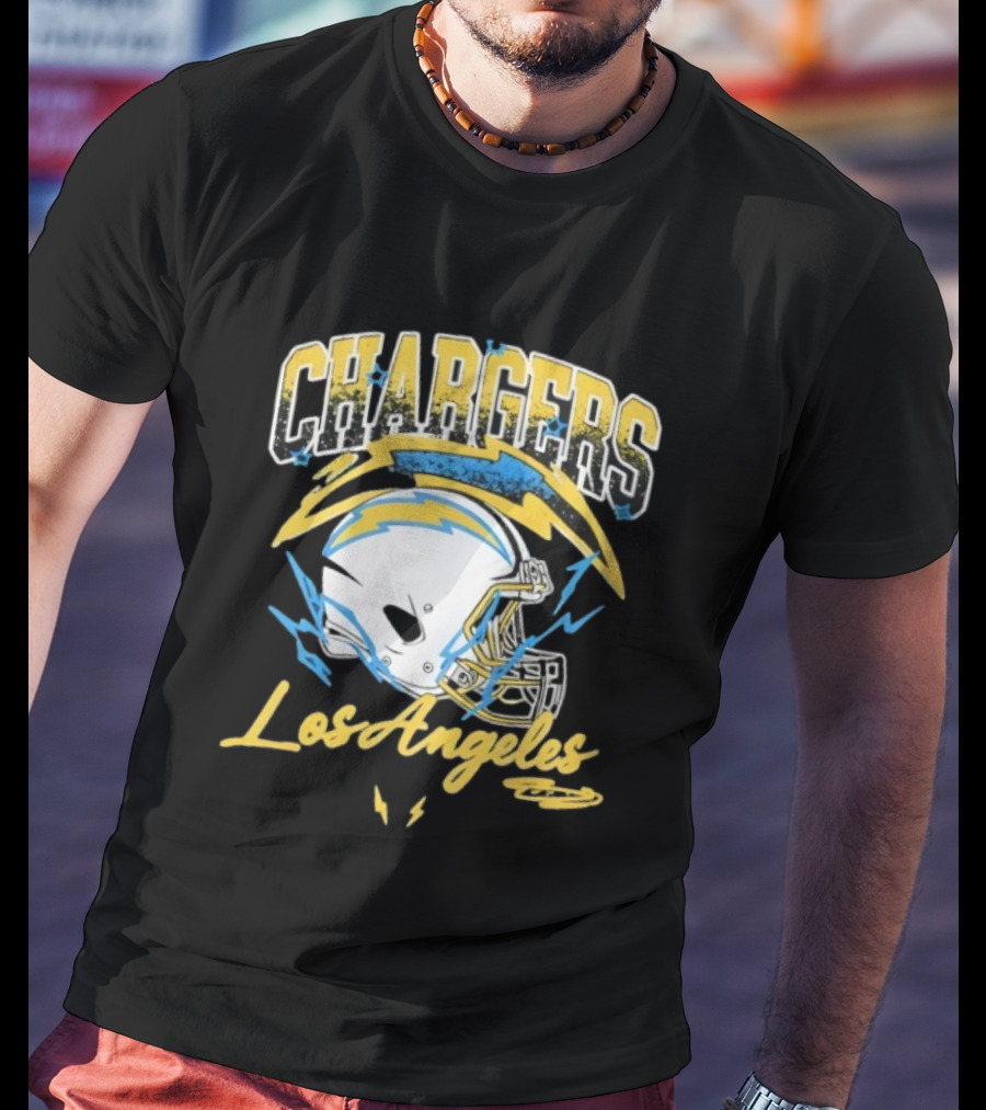 Los Angeles Chargers Lightning Helmet Sry Not Sry T-Shirt