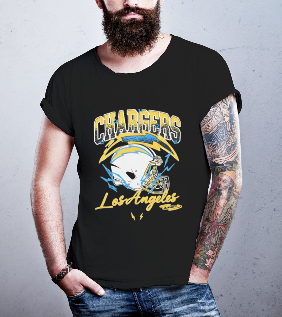 Los Angeles Chargers Lightning Helmet Sry Not Sry T-Shirt