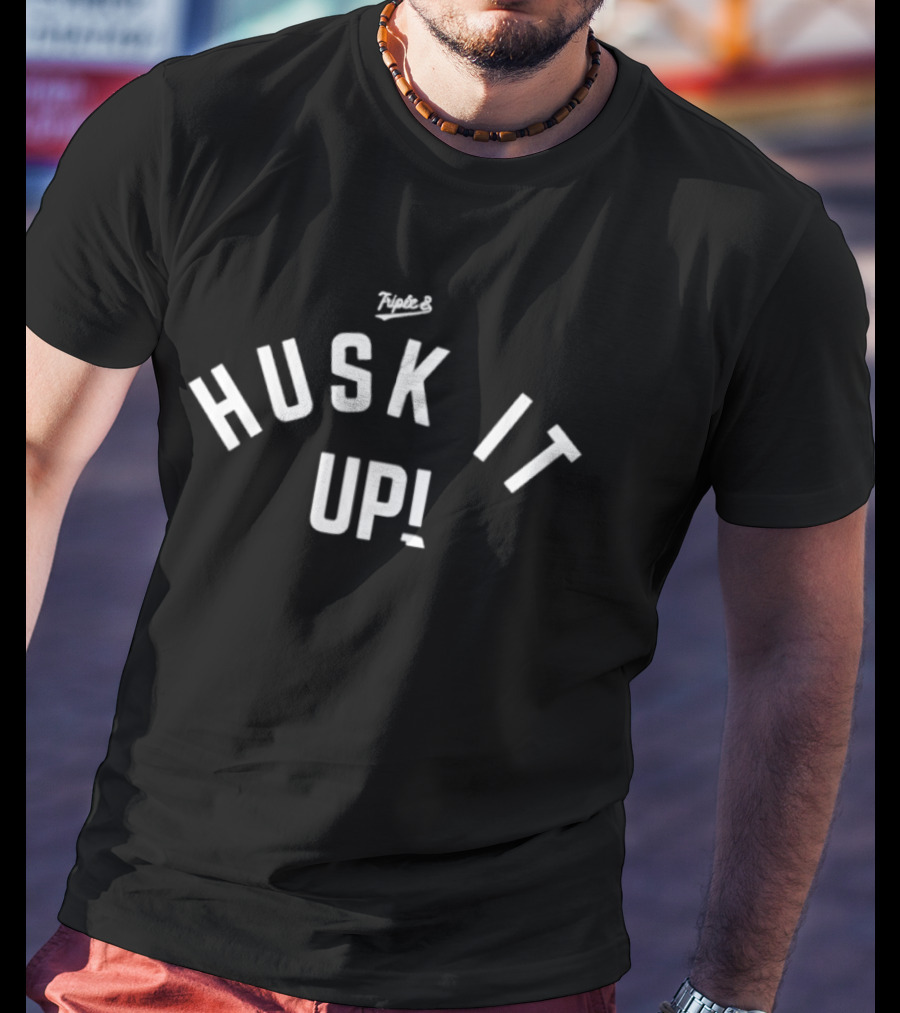 ```Nebraska Huskers Volleyball Husk It Up Sports Fan Apparel``` T-Shirt