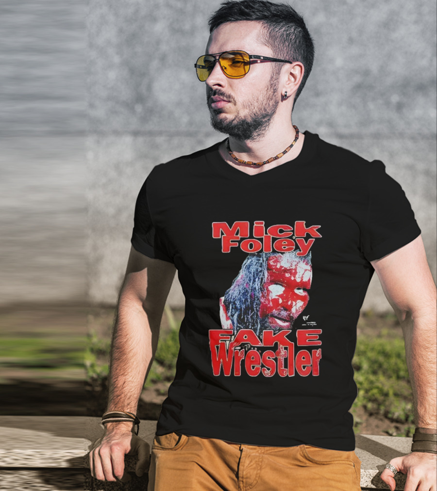 Mick Foley Fake Wrestler Horror Blood Face T-Shirt