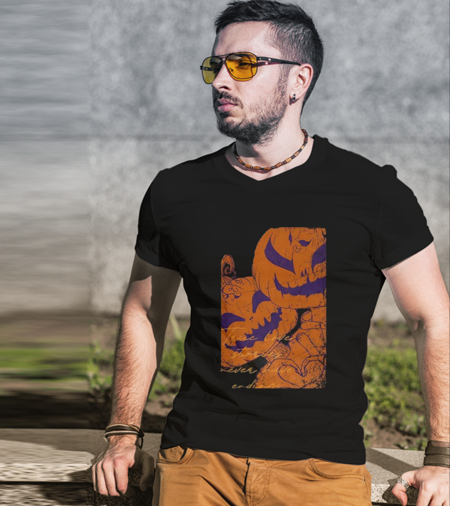 Pumpkin Head Selfie Love Stories Never Ending T-Shirt