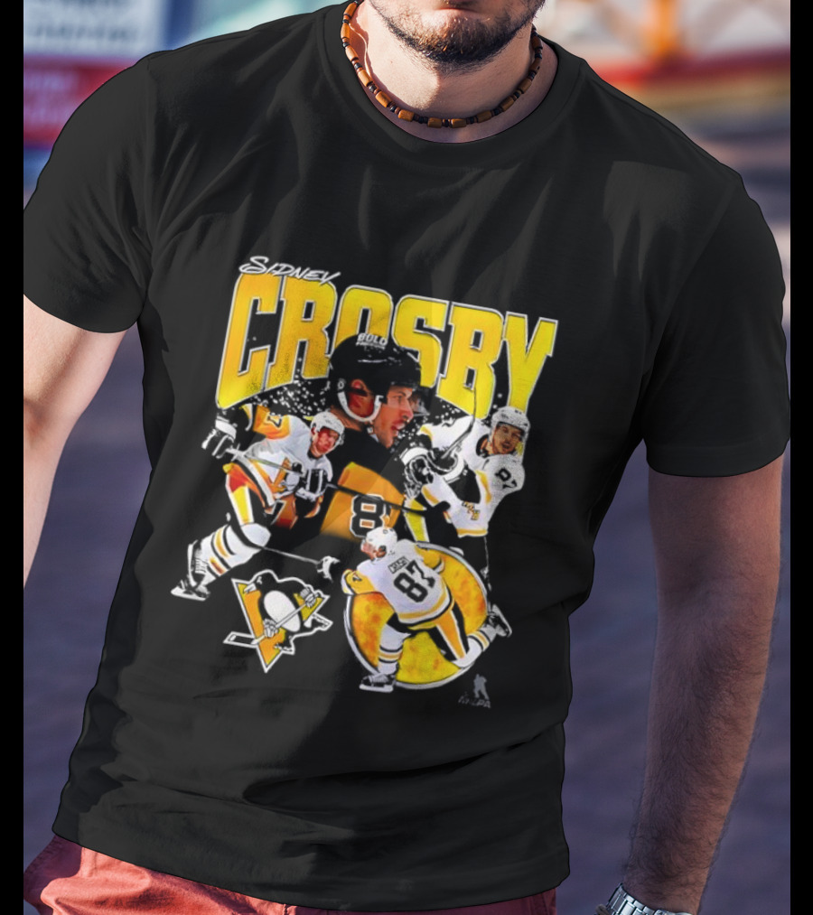 Sidney Crosby Pittsburgh Penguins Hockey Legend Collage T-Shirt