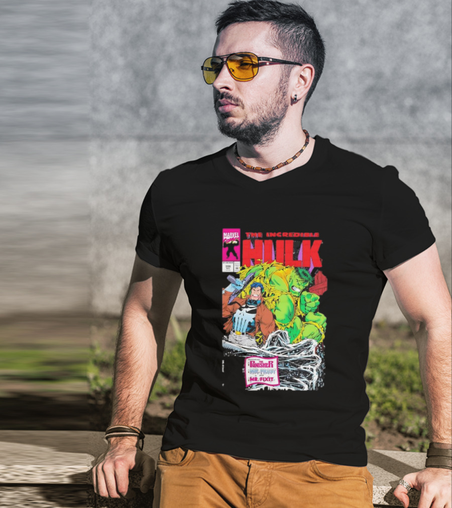 The Incredible Hulk Issue #396 Featuring The Punisher Mr. Fixit Mr. Frost Marvel Comics T-Shirt