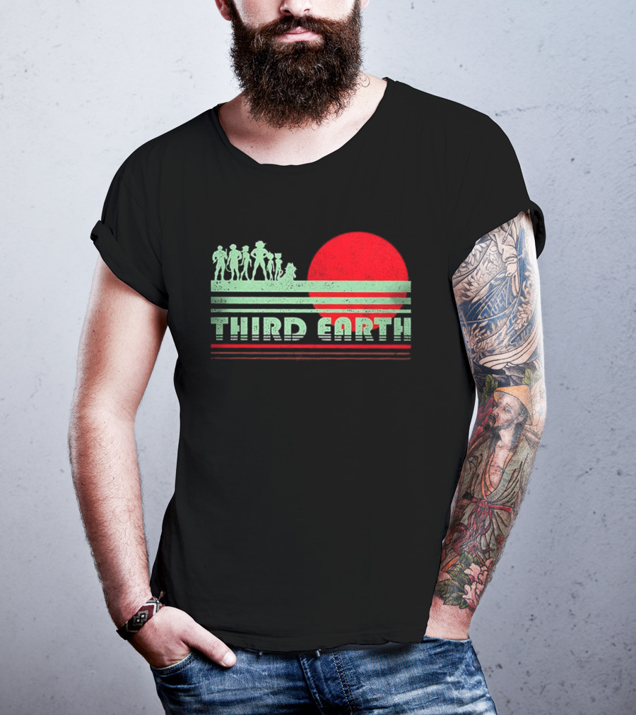 Third Earth Retro Fantasy Sunset Iconic Group T-Shirt