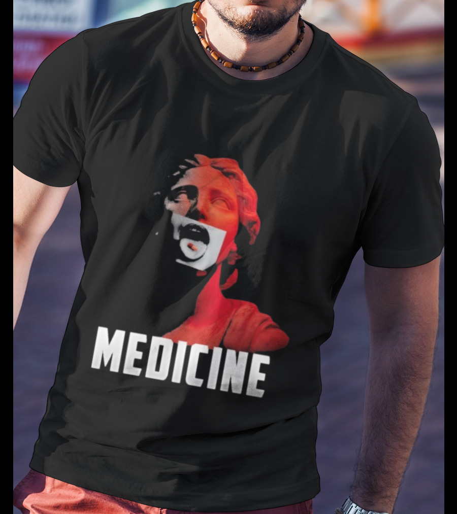 Toza Medicine Statue Red Sculpture With Distorted Face T-Shirt