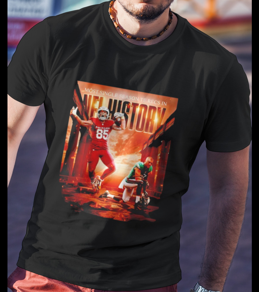 Trey McBride Arizona 85 Most Single Season TE Recs In NFL History T-Shirt
