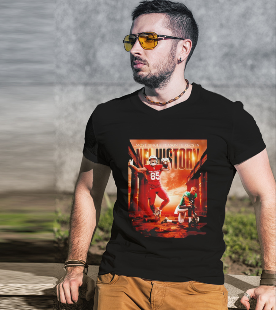 Trey McBride Arizona 85 Most Single Season TE Recs In NFL History T-Shirt