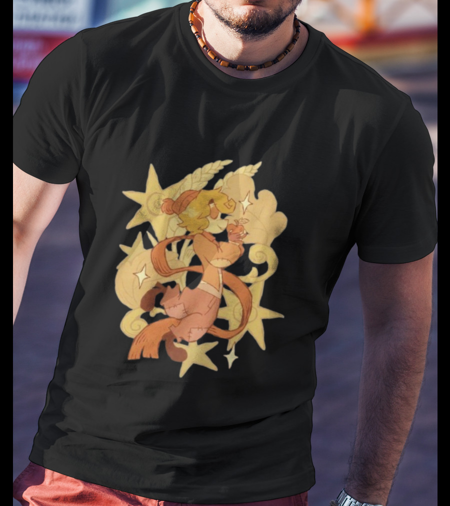 Zeddyzi Ramshackle Skipp Vibes Cartoon Character With Stars And Wheat T-Shirt