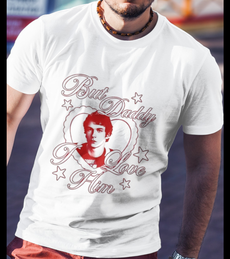 But Daddy I Love Him Pink Rozanov Romantic Heart Stars T-Shirt