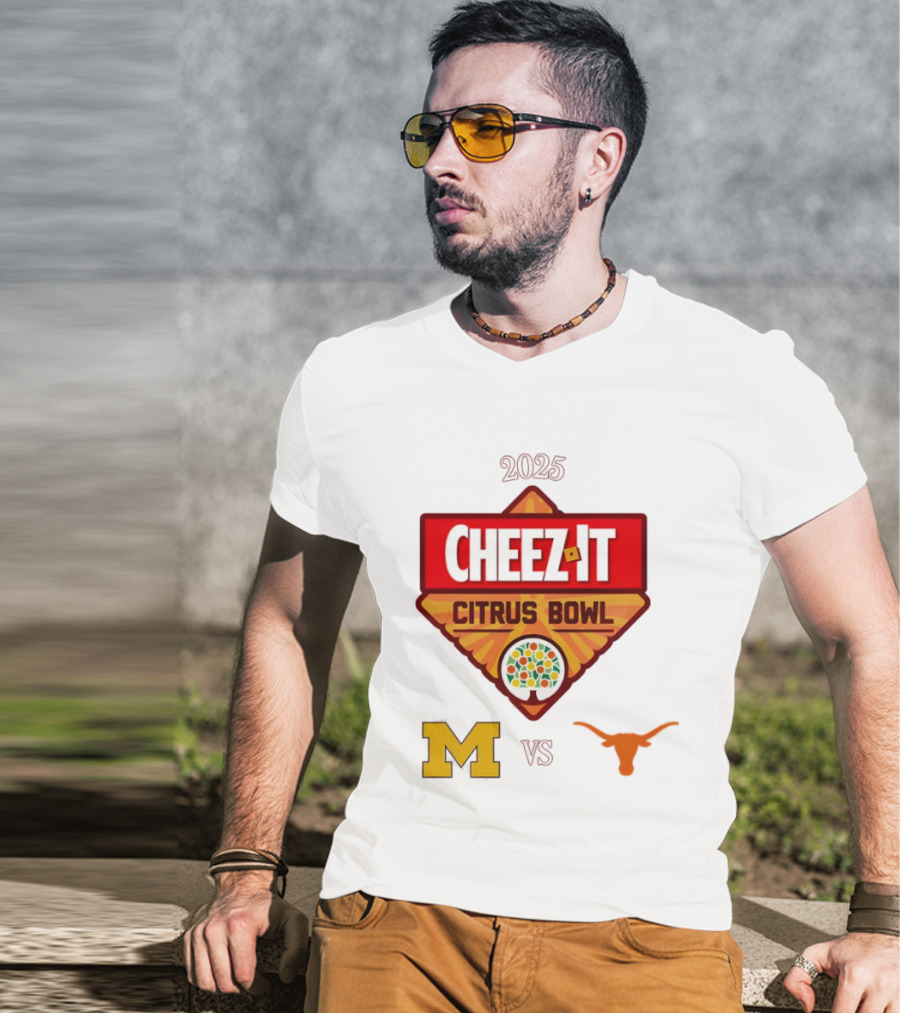 2025 Cheez It Citrus Bowl Texas Longhorns Vs Michigan Wolverines T-Shirt