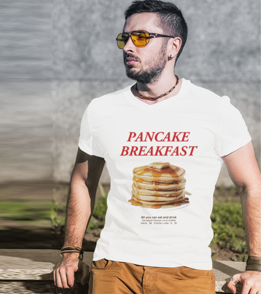 All You Can Eat And Drink Pancake Breakfast Promotion For Adults And Children Under 12 T-Shirt