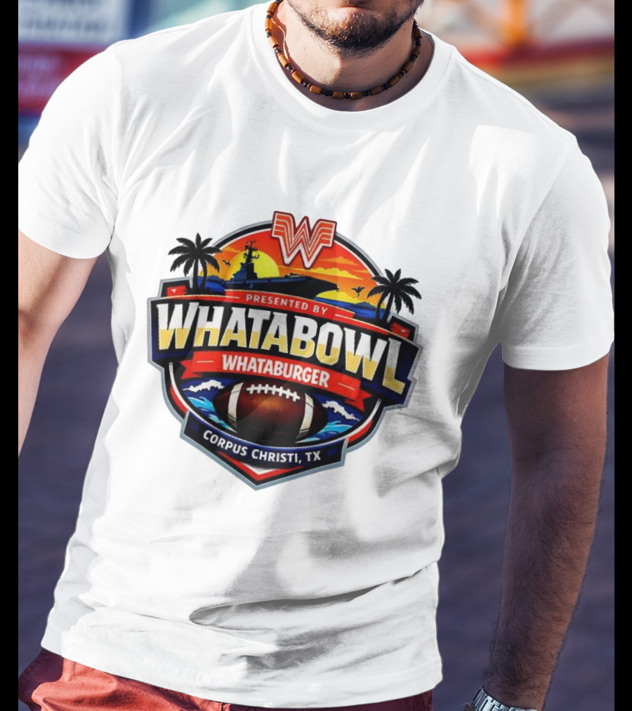 Whatabowl Whataburger Corpus Christi TX Football Sunset Palm Trees T-Shirt