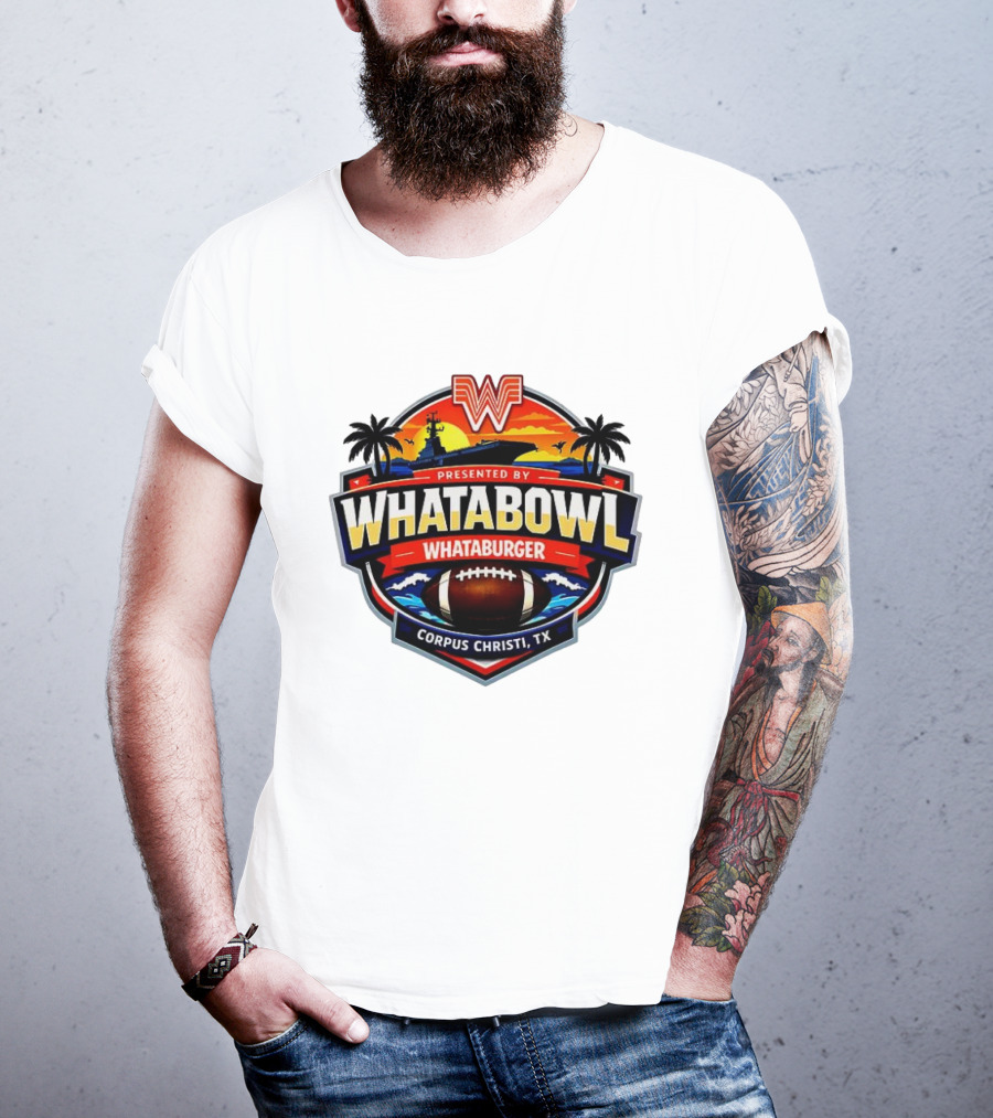 Whatabowl Whataburger Corpus Christi TX Football Sunset Palm Trees T-Shirt