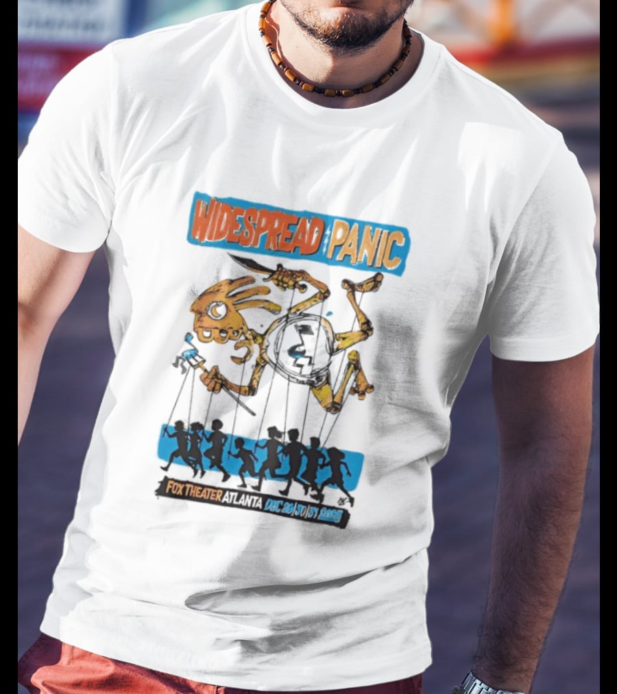 Widespread Panic Fox Theatre Atlanta Dec 29 31 Puppet Skeleton T-Shirt